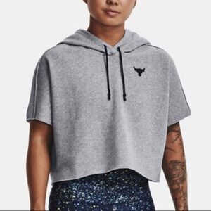 Under Armour Women's Project Rock Fleece Short Sleeve Hoodie